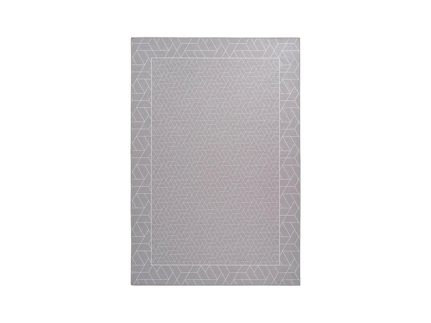 Tapis Imprimé Géométrique "Florence" Gris 80 x 150 cm
