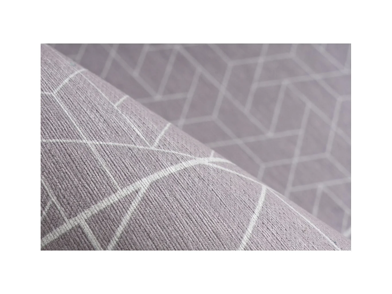 Tapis Imprimé Géométrique "Florence" Gris 80 x 150 cm