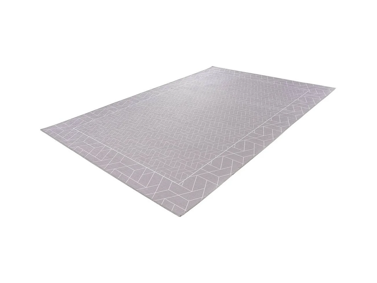 Tapis Imprimé Géométrique "Florence" Gris 80 x 150 cm