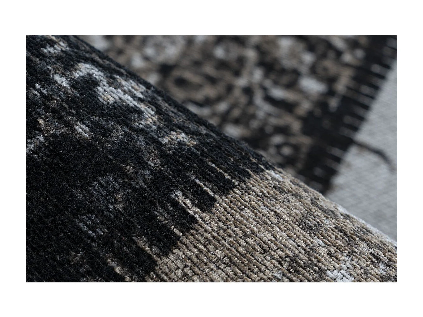 Tapis Vintage à Poils Courts "Cambodia" Argent 120 x 170 cm