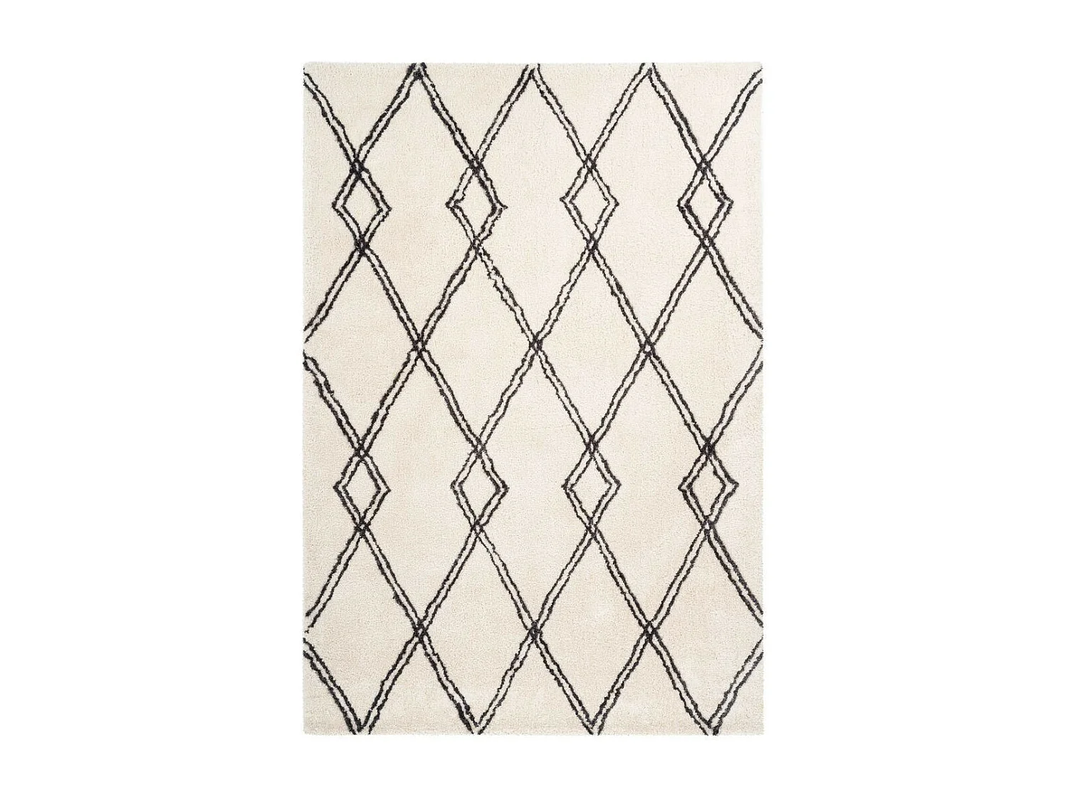 Tapis Imprimé Géométrique "Orlando" Ivoire 80 x 150 cm