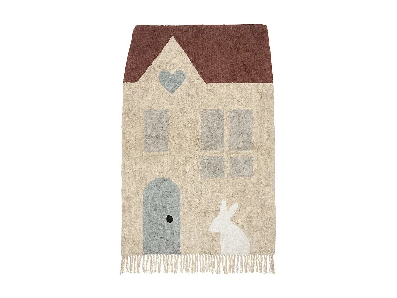 Tapis Tufté Enfant "Campagne" 100x150cm Naturel