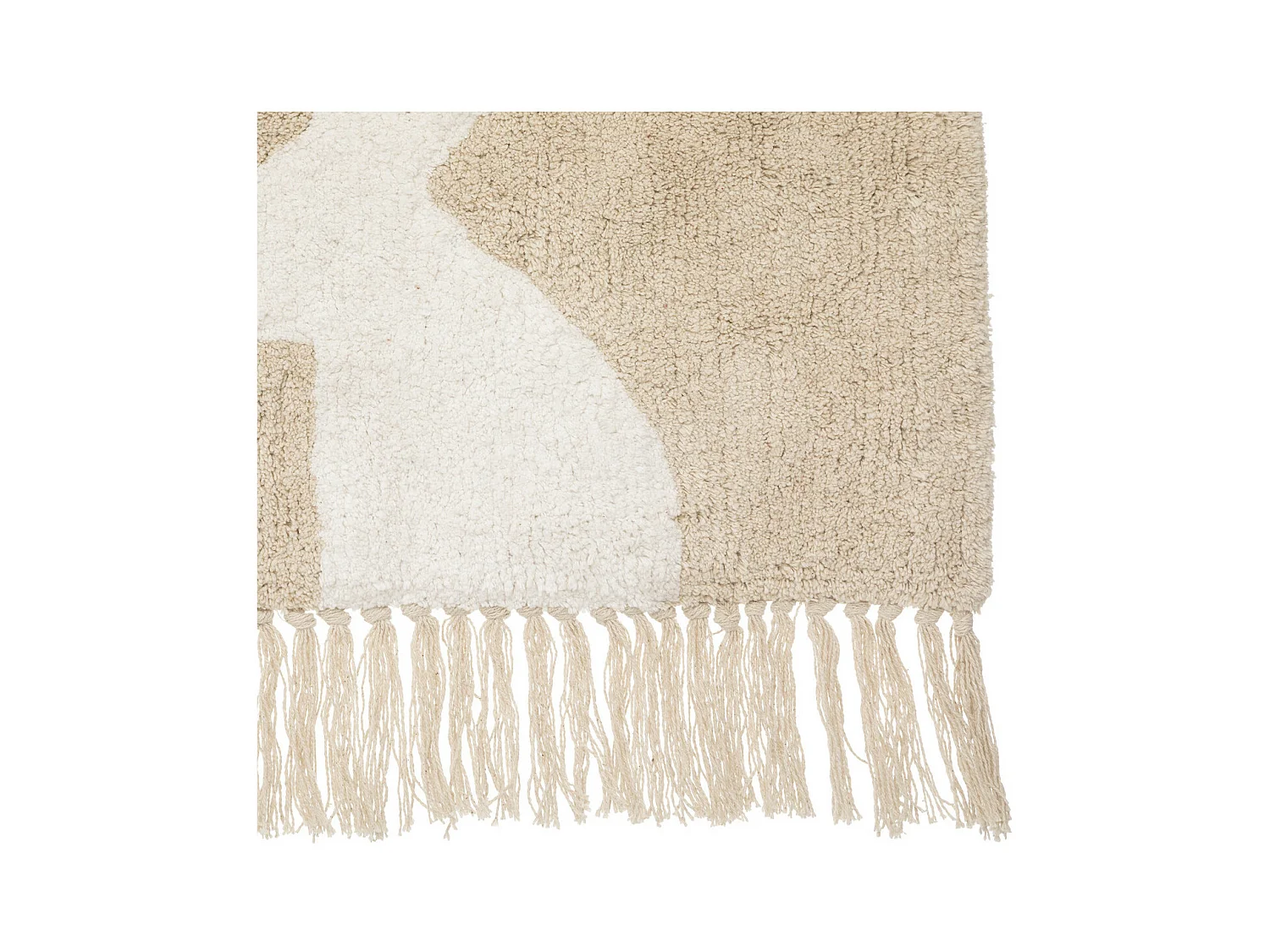 Alfombra infantil algodón beige 150x100cm