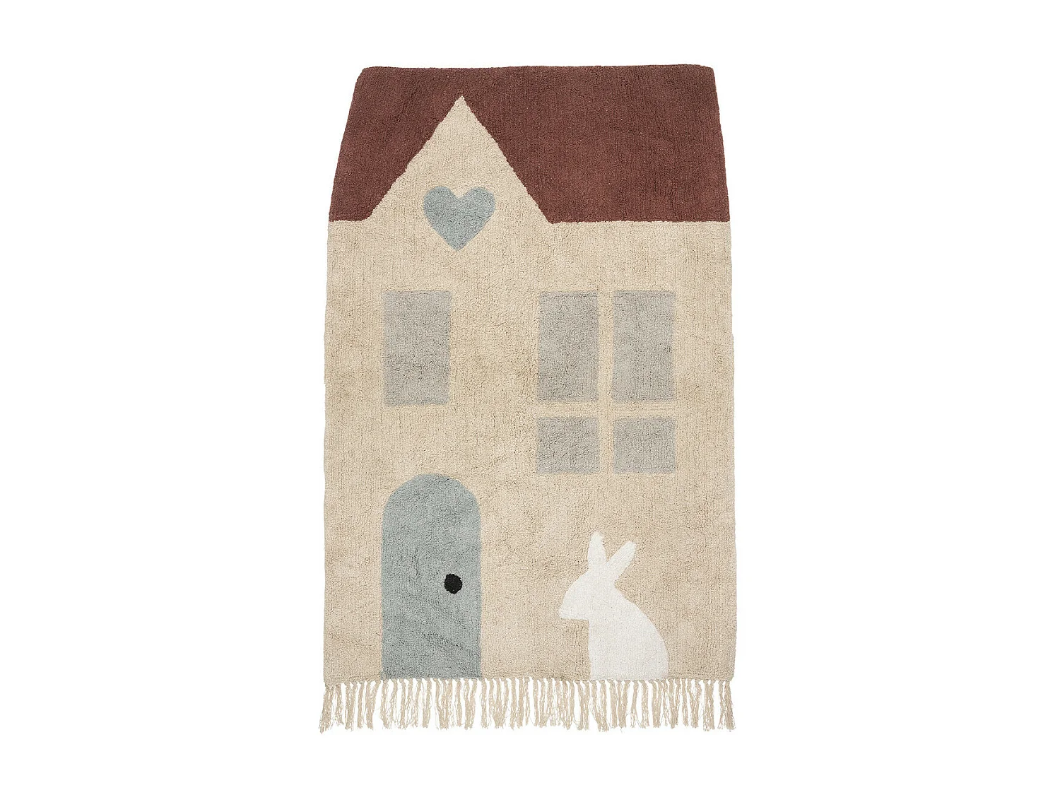 Tapis Tufté Enfant "Campagne" 100x150cm Naturel