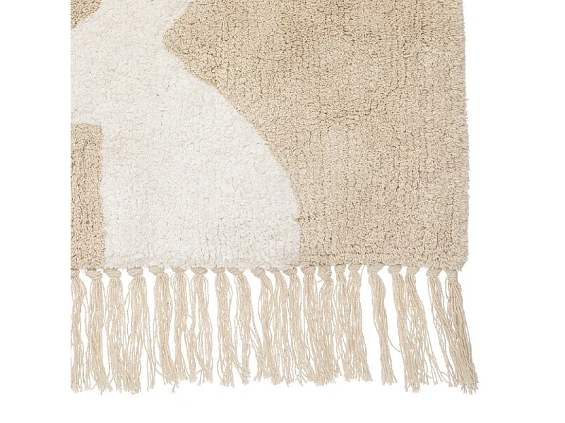 Tapis enfant en coton beige 150x100cm