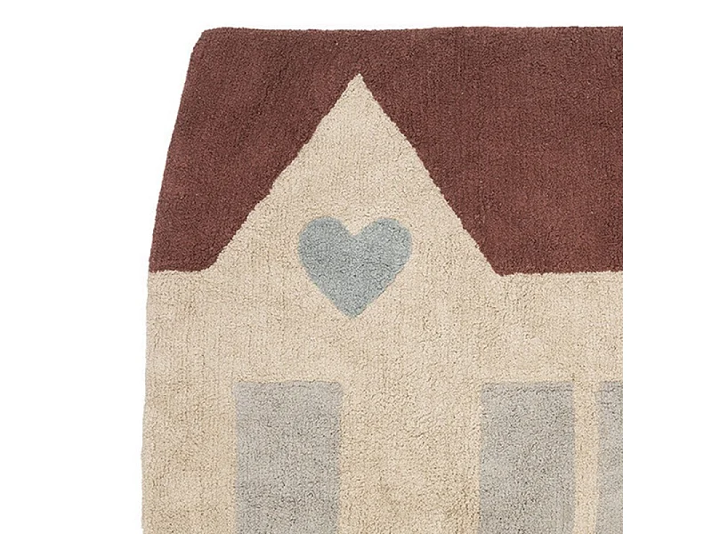 Tapis enfant en coton beige 150x100cm