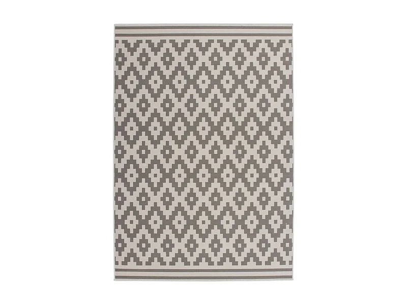 Tapis Géométrique à Poils Courts "Now III" Taupe 200 x 290 cm