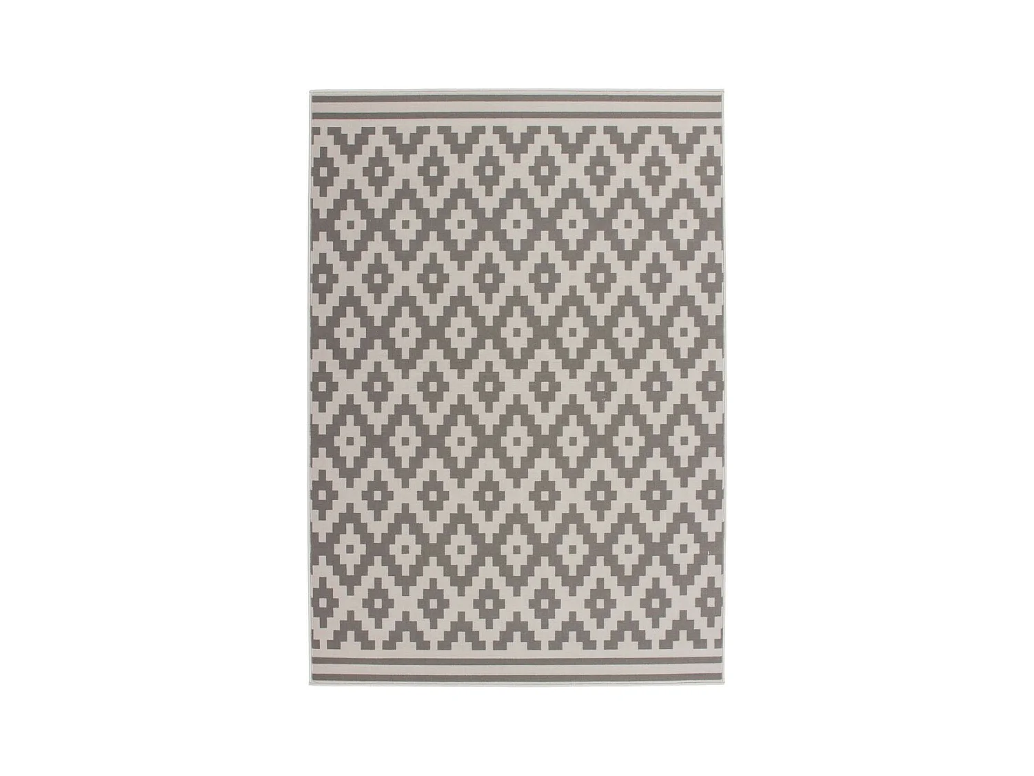 Tapis Géométrique à Poils Courts "Now III" Taupe 200 x 290 cm