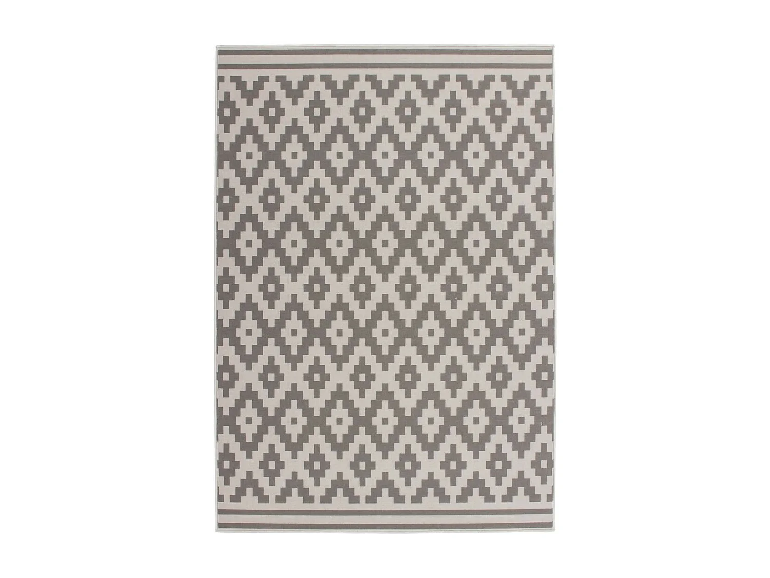 Tapis Géométrique à Poils Courts "Now III" Taupe 200 x 290 cm