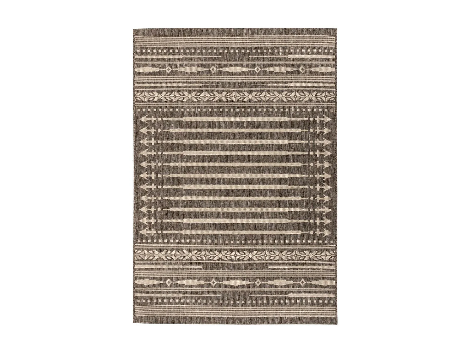 Tapis Imprimé à Poils Plats "Splash" Marron 120 x 170 cm