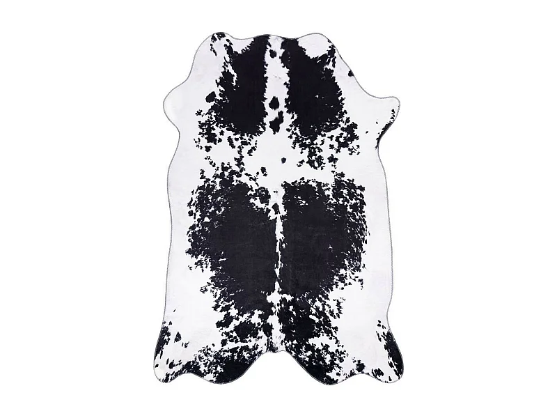 Tapis Imprimé Imitation Fourrure "Western" Noir 160 x 220 cm