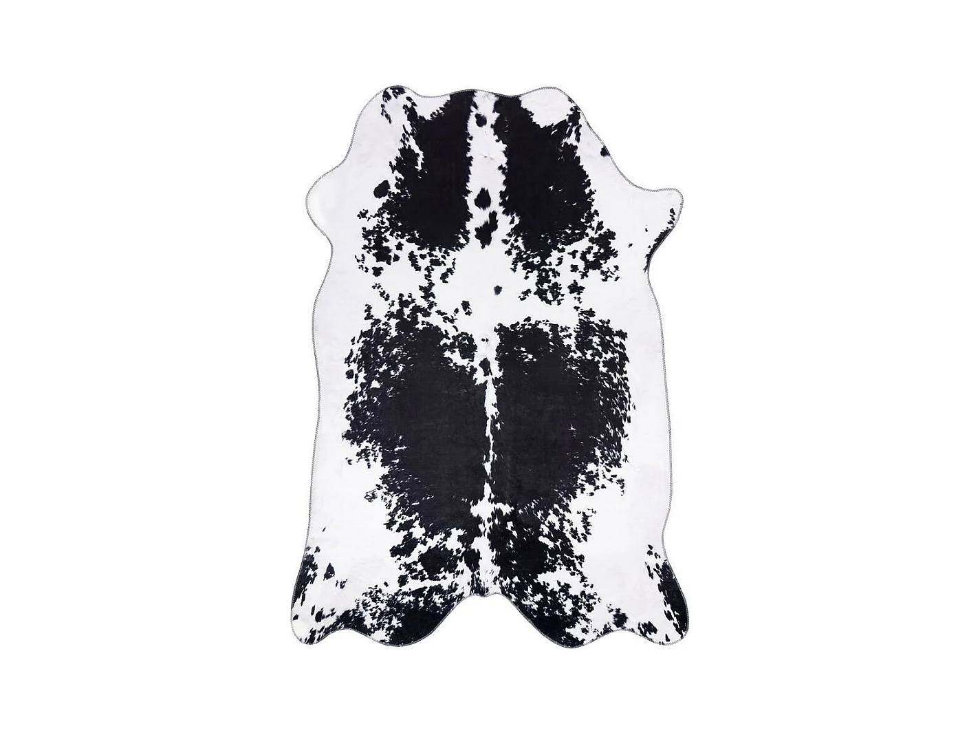 Tapis Imprimé Imitation Fourrure "Western" Noir 160 x 220 cm