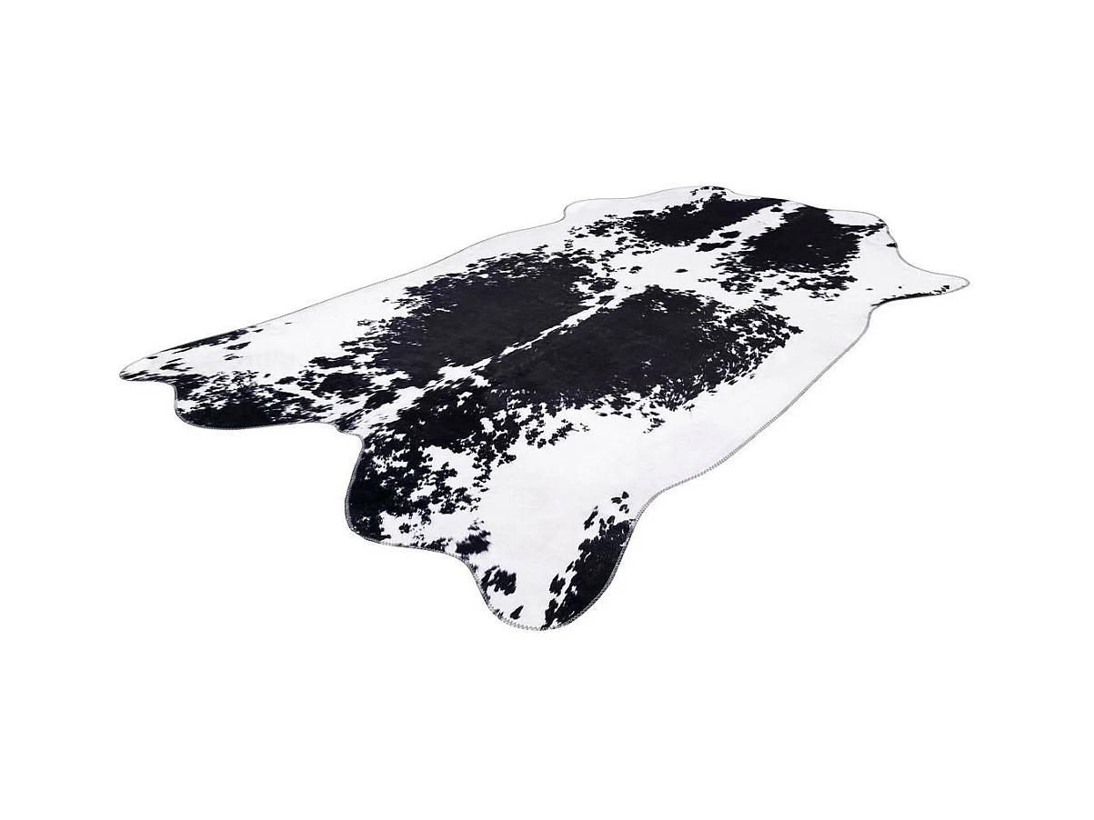 Tapis Imprimé Imitation Fourrure "Western" Noir 160 x 220 cm