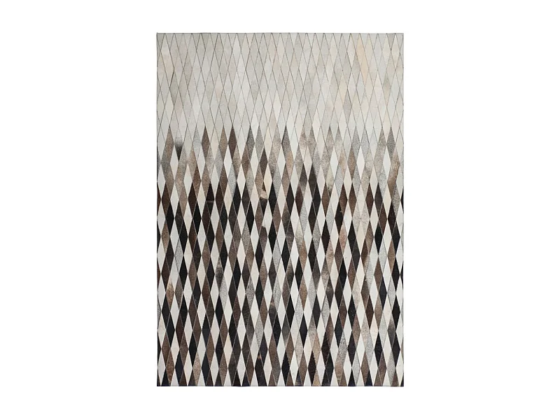 Tapis en Cuir Fait Main "Lavish" Gris 160 x 230 cm