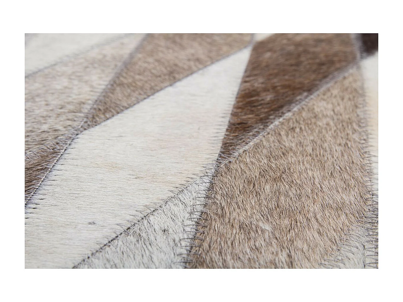 Tapis en Cuir Fait Main "Lavish" Gris 160 x 230 cm