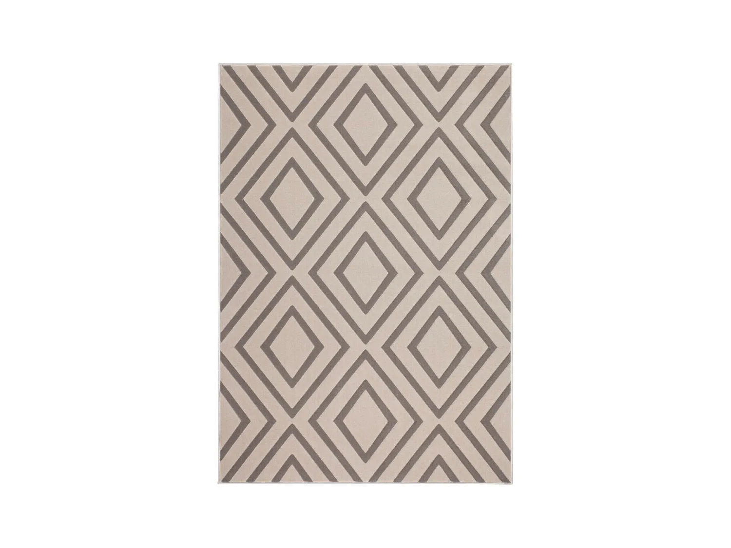 Tapis Imprimé à Poils Courts "Lina" Taupe 120 x 170 cm