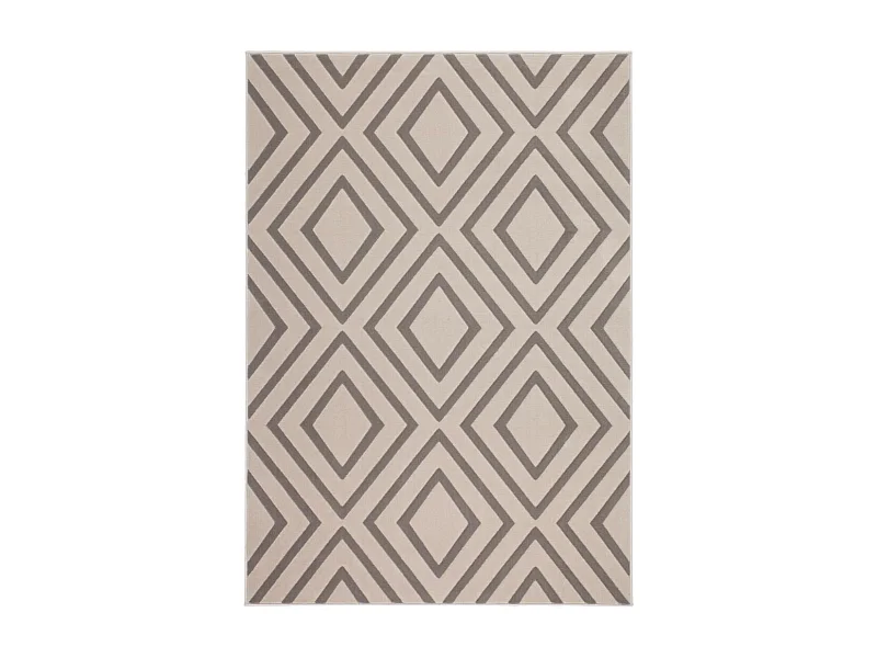 Tapis Imprimé à Poils Courts "Lina" Taupe 120 x 170 cm