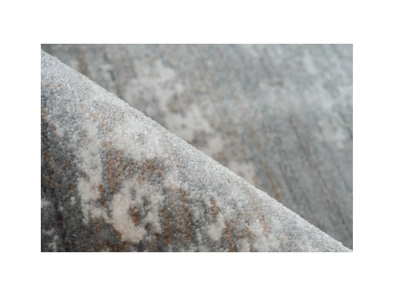 Tapis Vintage à Franges "Baroque XII" Beige & Marron 120 x 170 cm