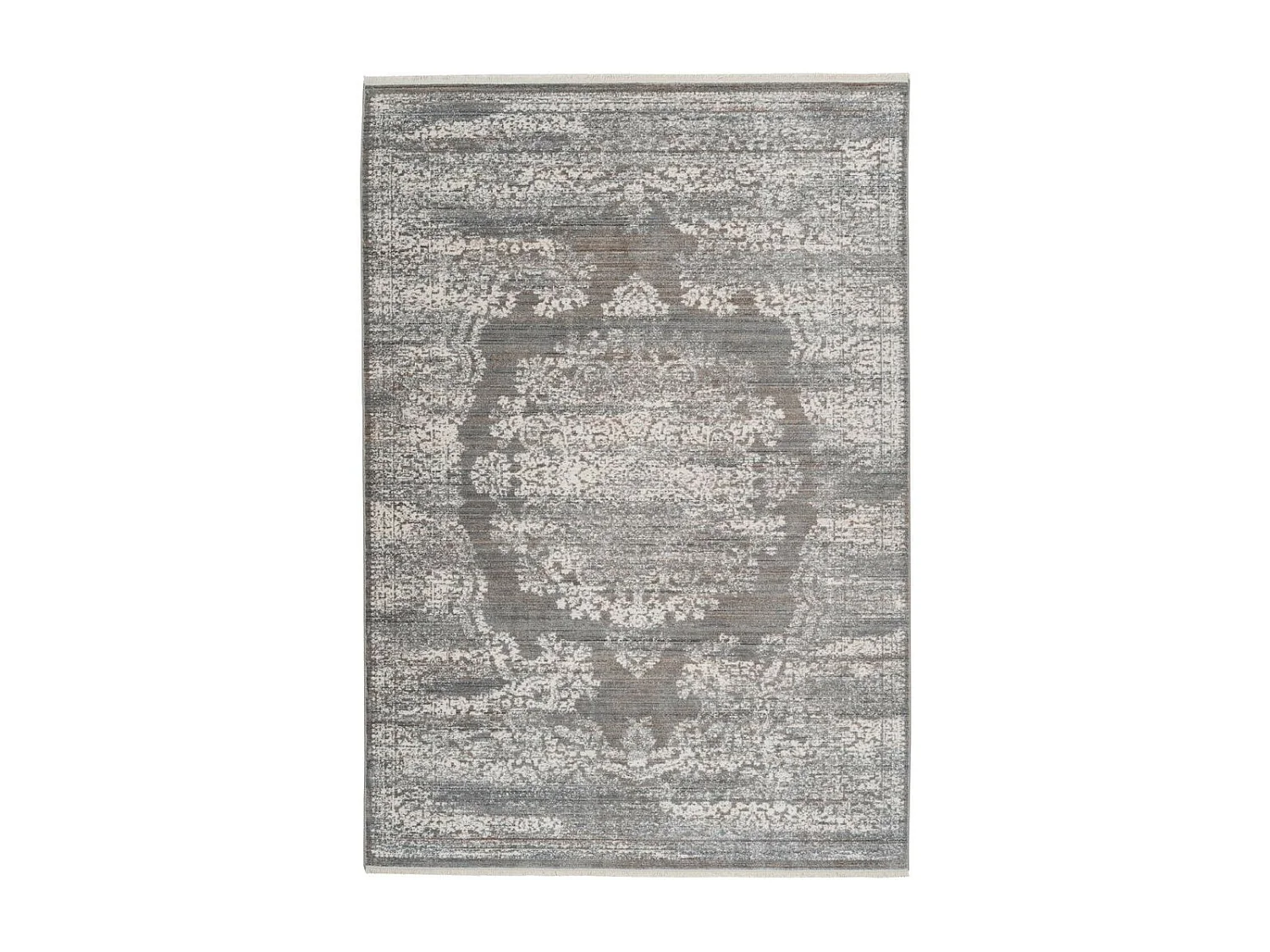 Tapis Vintage à Franges "Baroque XII" Beige & Marron 120 x 170 cm