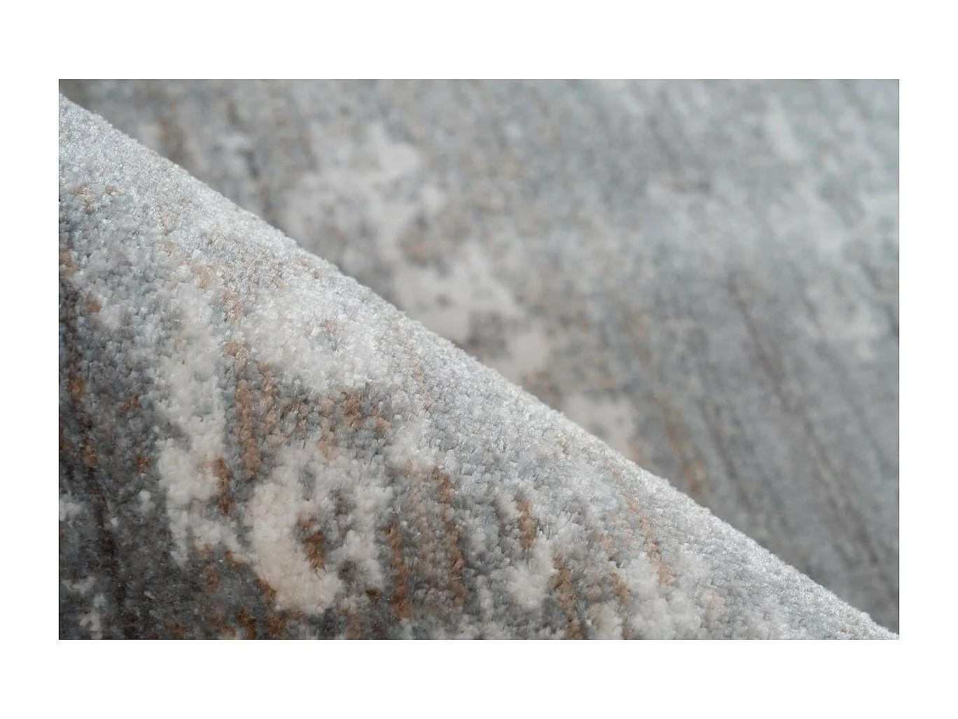 Tapis Vintage à Franges "Baroque XII" Beige & Marron 120 x 170 cm