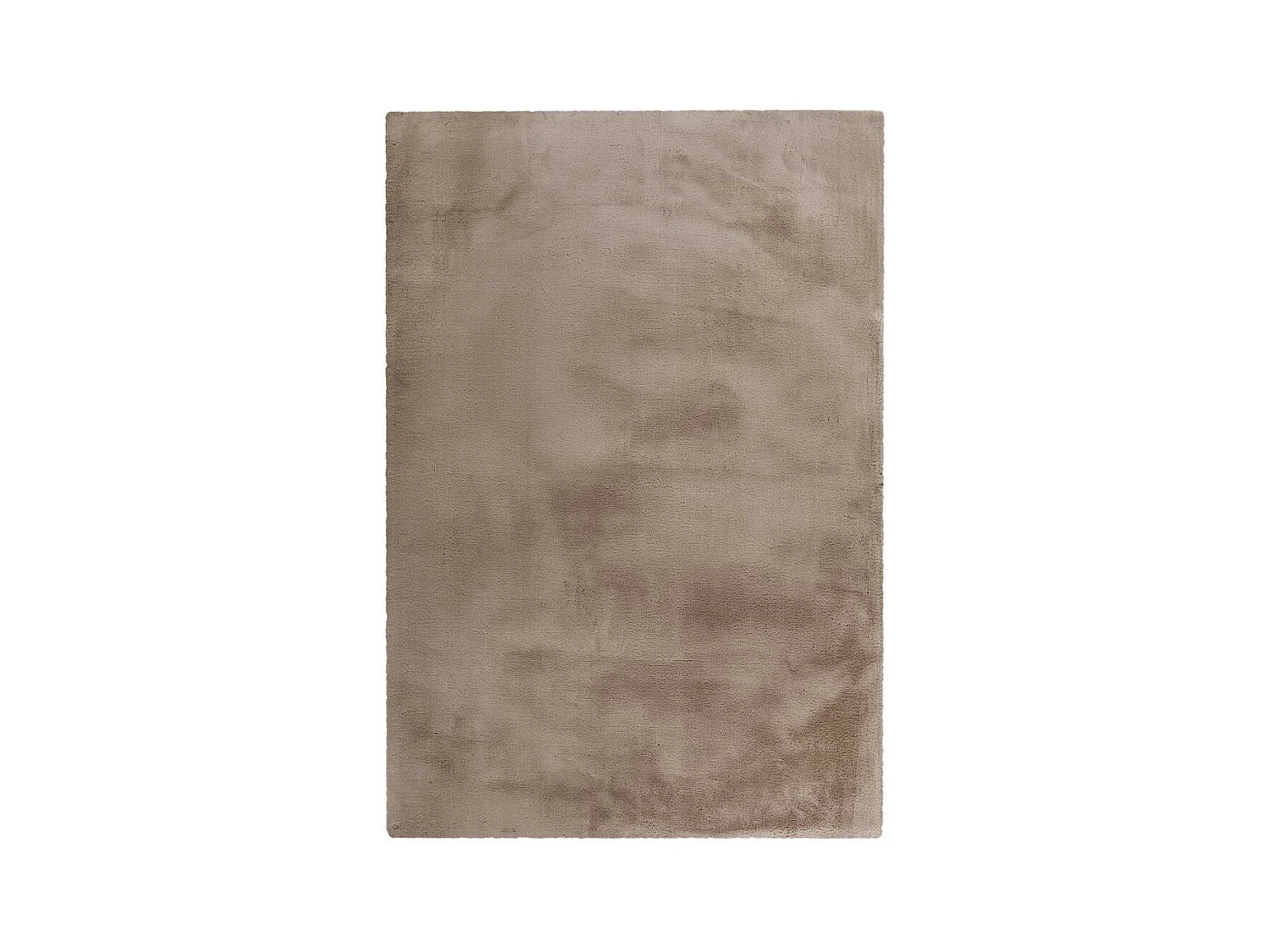 Tapis Uni Doux à Poils Longs "Rabbit" Taupe 80 x 150 cm