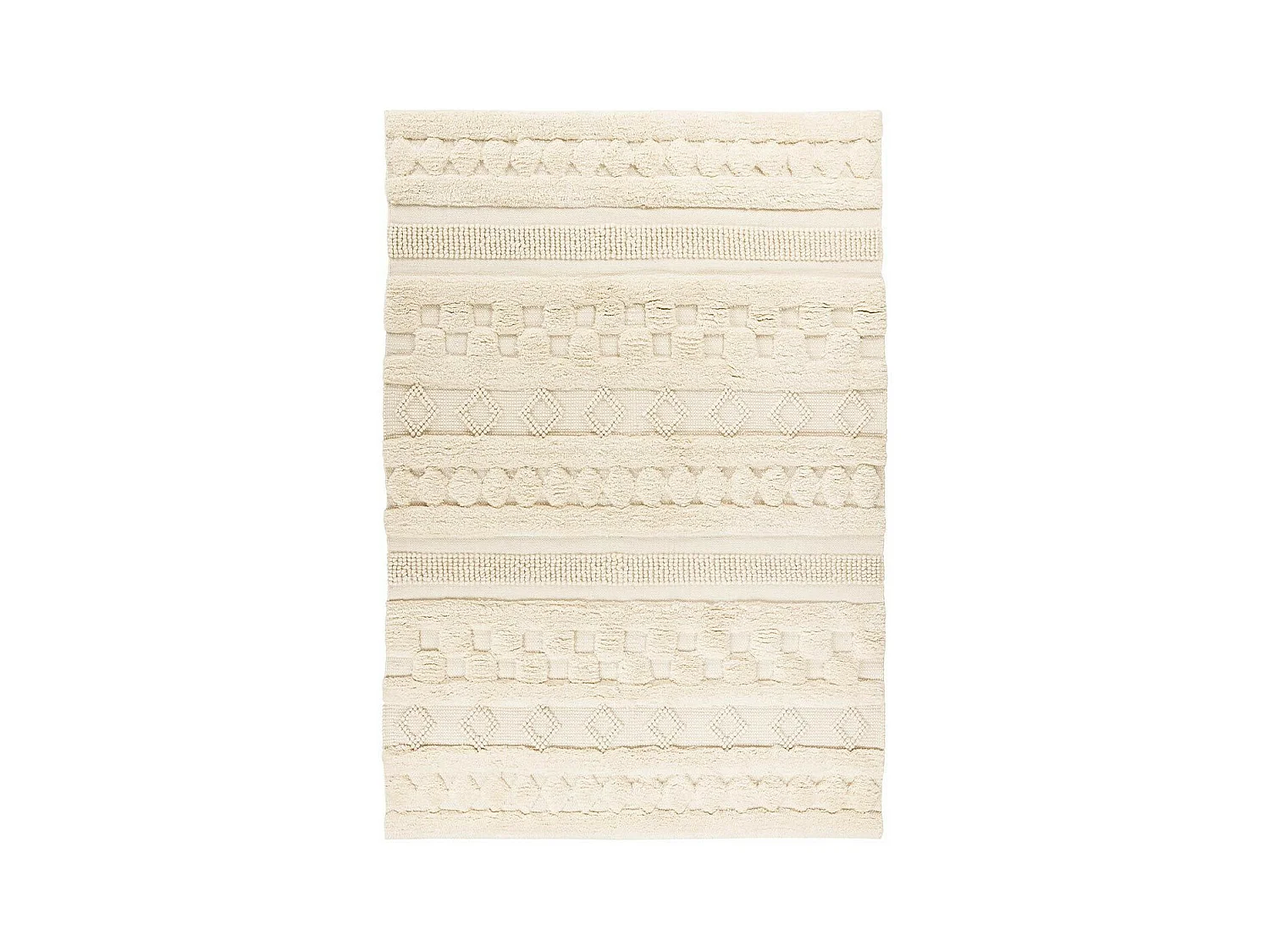 Tapis Bohème Fait à la Main "Bohist" Naturel 160 x 230 cm