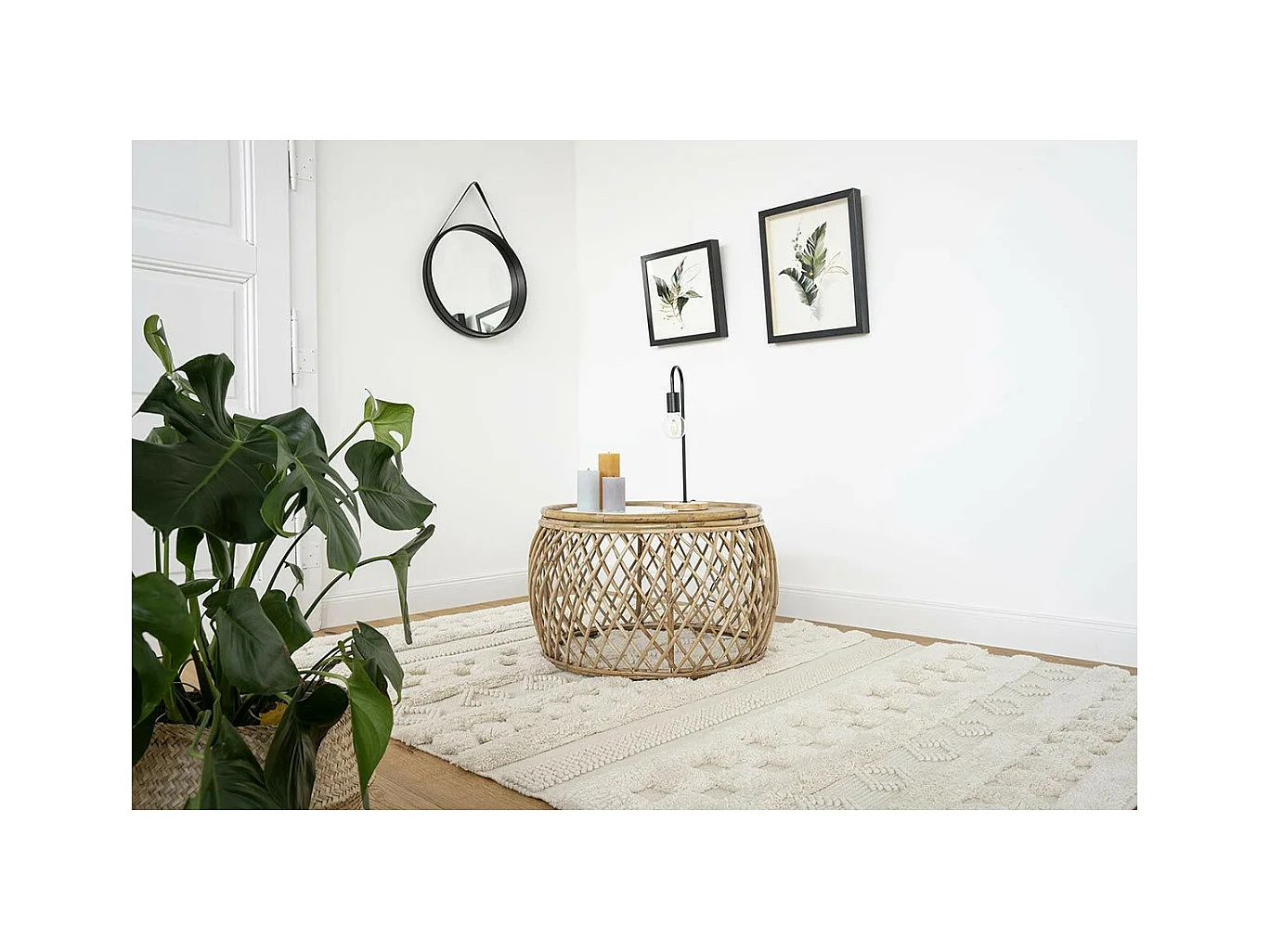 Tapis Bohème Fait à la Main "Bohist" Naturel 160 x 230 cm