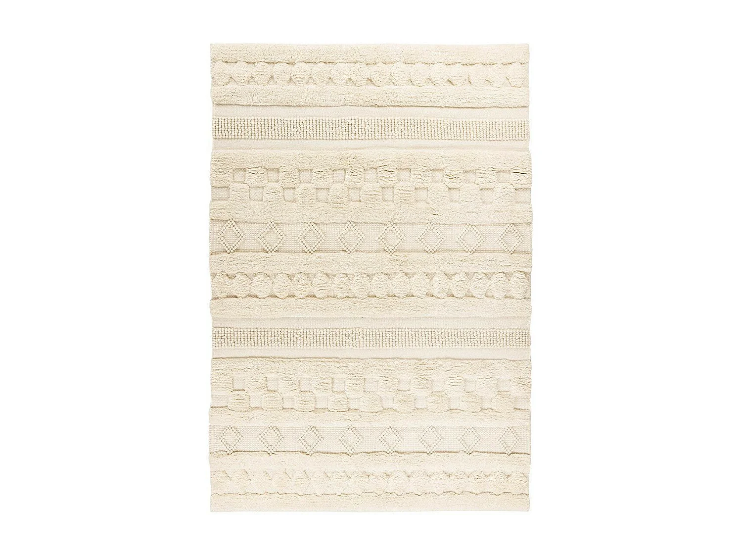 Tapis Bohème Fait à la Main "Bohist" Naturel 160 x 230 cm