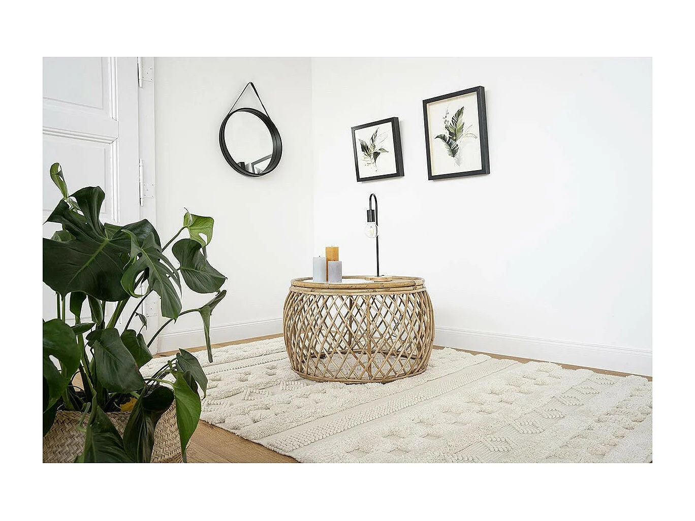 Tapis Bohème Fait à la Main "Bohist" Naturel 160 x 230 cm