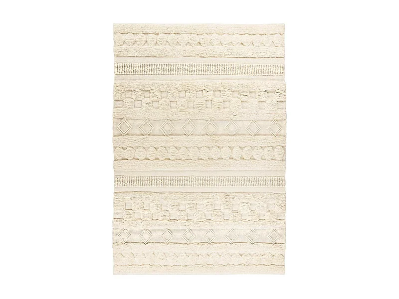 Tapis Bohème Fait à la Main "Bohist" Naturel 160 x 230 cm