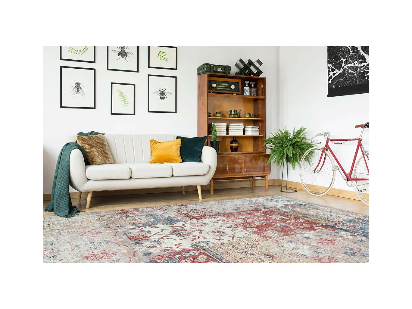 Tapis Vintage à Poils Courts "Indiana V" Multicolore 200 x 290 cm