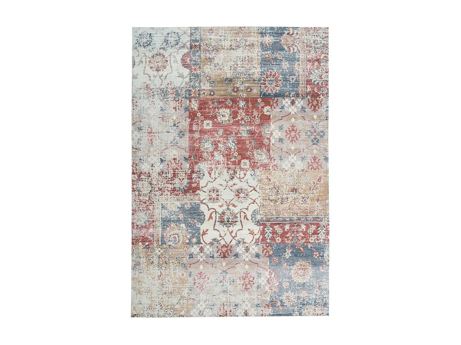 Tapis Vintage à Poils Courts "Indiana V" Multicolore 200 x 290 cm