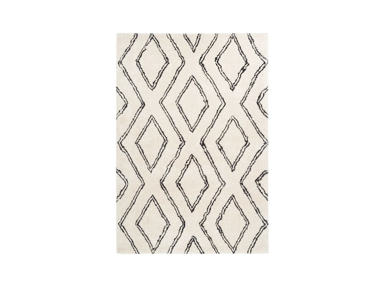 Tapis Imprimé Losange "Orlando" Ivoire 120 x 170 cm