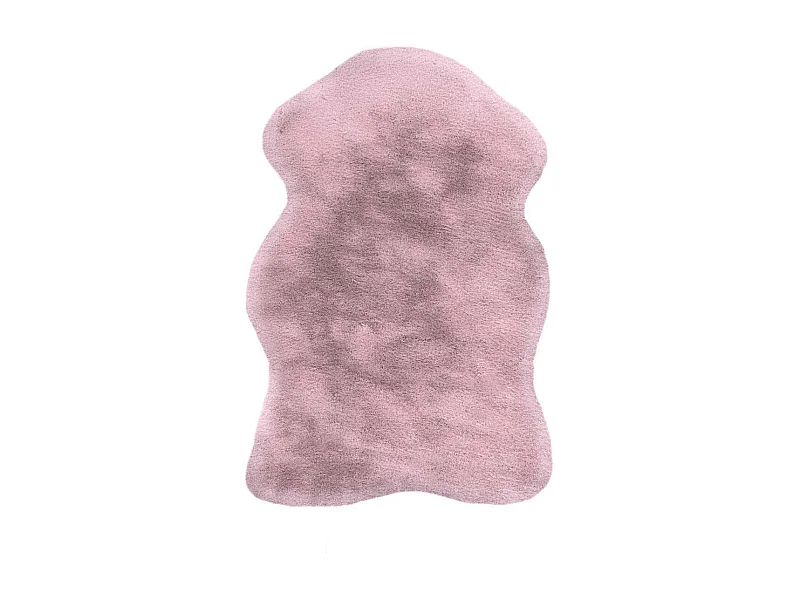 Tapis Uni Doux Poils Longs "Rabbit" 60x90cm Rose