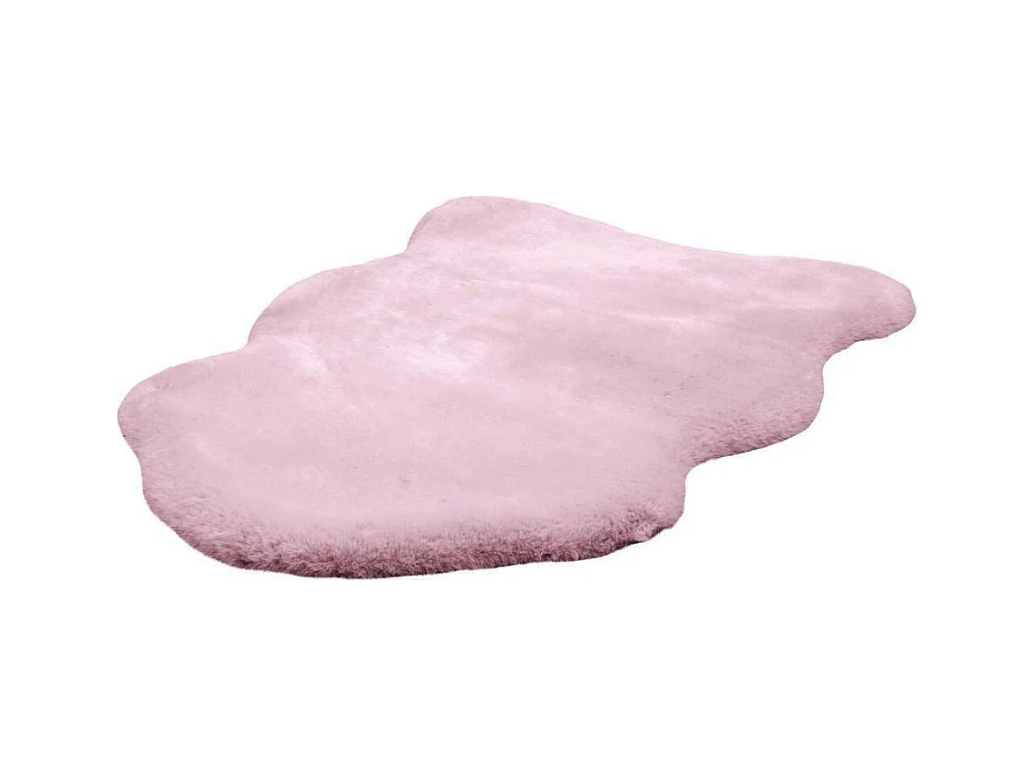 Tapis Uni Doux Poils Longs "Rabbit" 60x90cm Rose