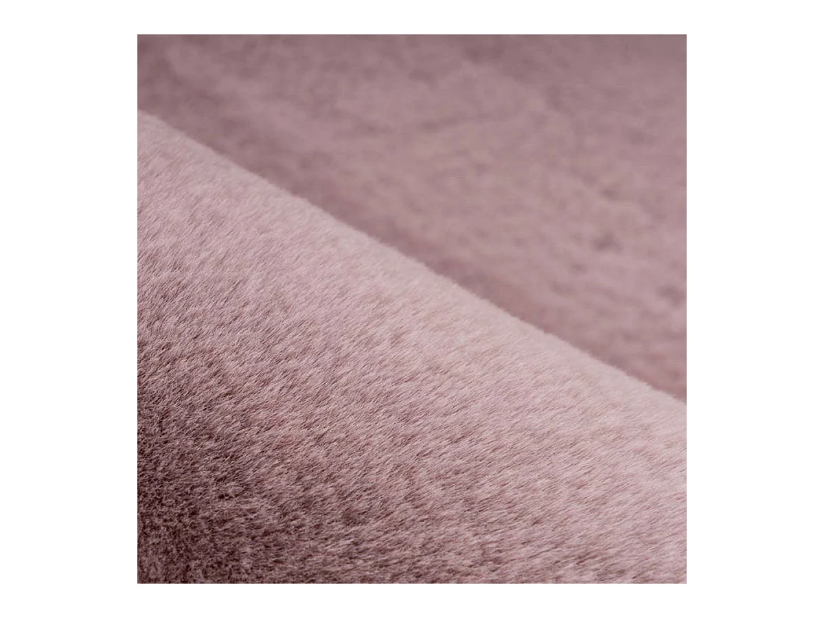 Tapis Uni Doux Poils Longs "Rabbit" 60x90cm Rose