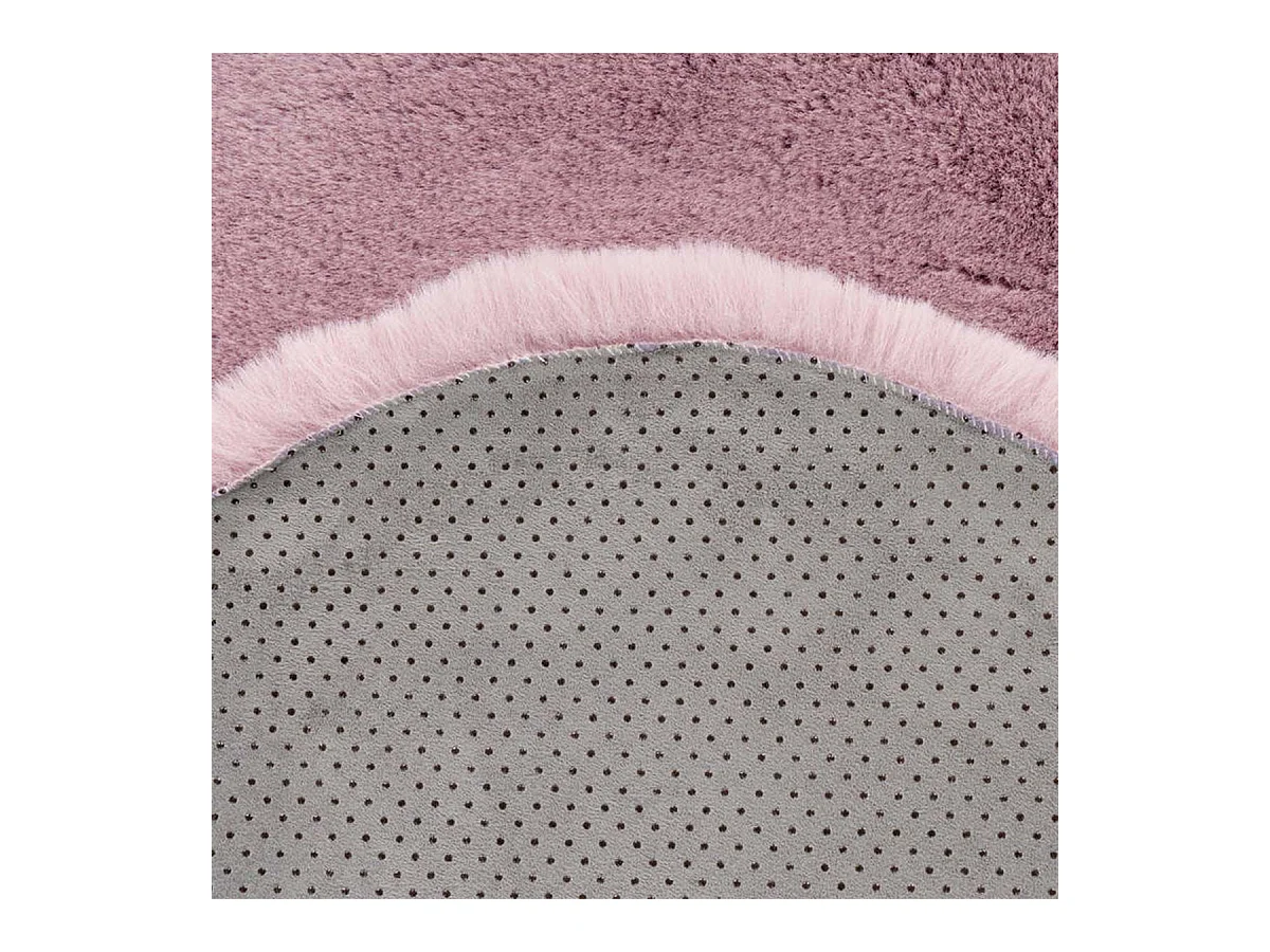 Tapis Uni Doux Poils Longs "Rabbit" 60x90cm Rose