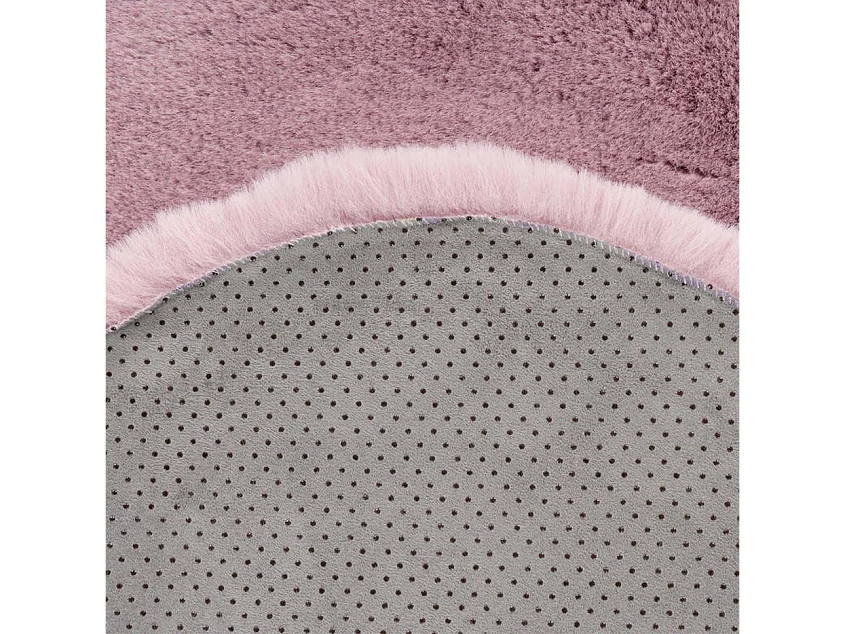 Tapis Uni Doux Poils Longs "Rabbit" 60x90cm Rose