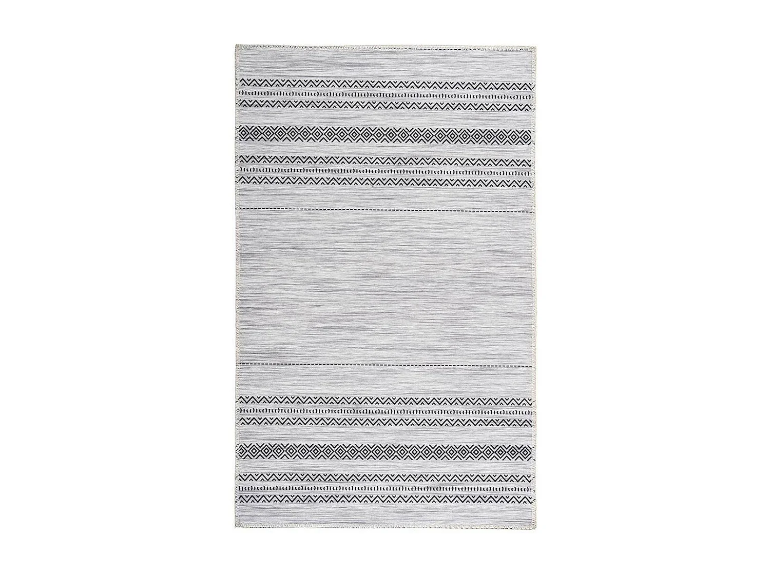 Tapis Tissé Imprimé à Poils Plats "Maya" Gris 80 x 150 cm