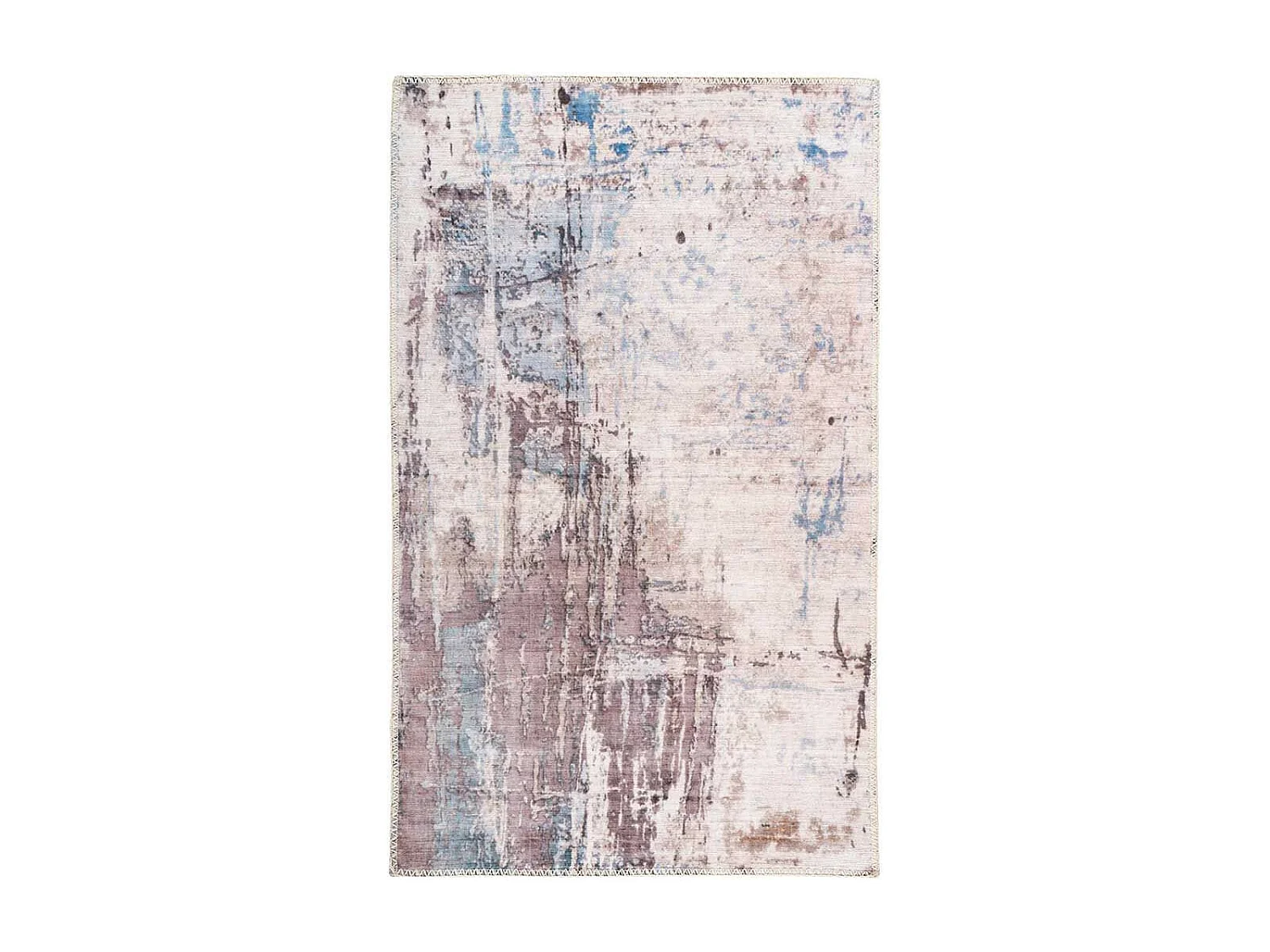 Tapis Tissé Imprimé Vintage "Peron" Gris & Taupe 120 x 180 cm