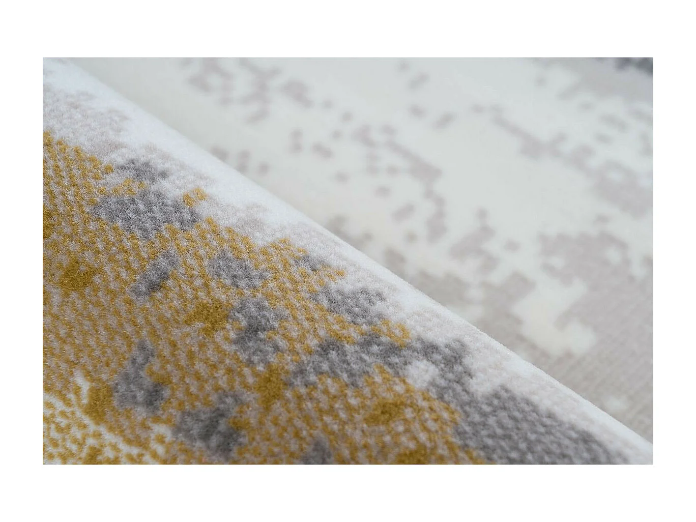 Tapis Vintage à Poils Courts "Esperanto V" Jaune 120 x 170 cm