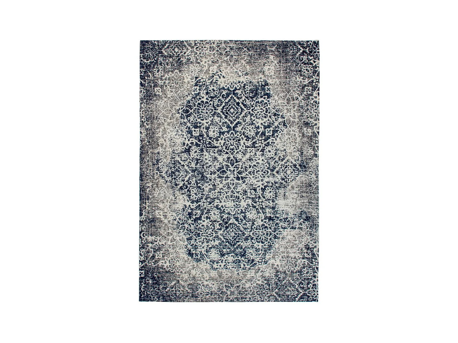 Tapis Imprimé Jacquard "River" Gris 80 x 150 cm