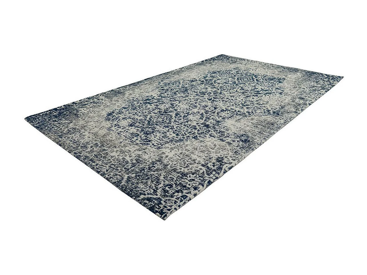 Tapis Imprimé Jacquard "River" Gris 80 x 150 cm