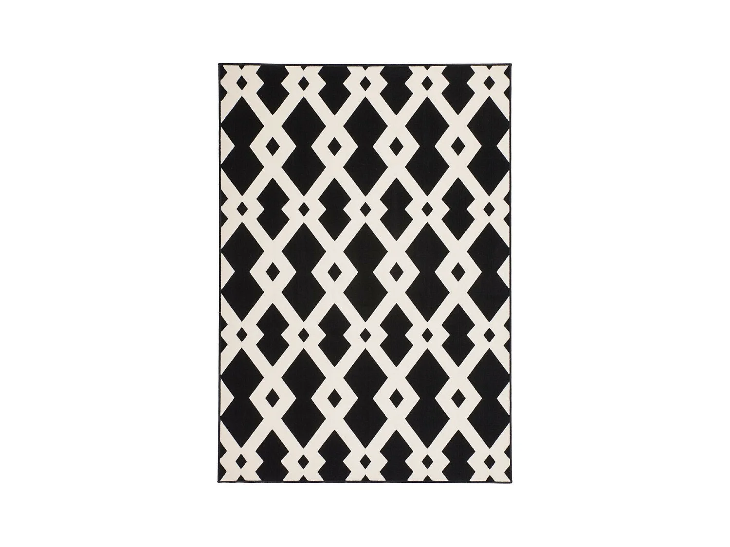 Tapis Ethnique à Poils Courts "Now I" Noir 120 x 170 cm