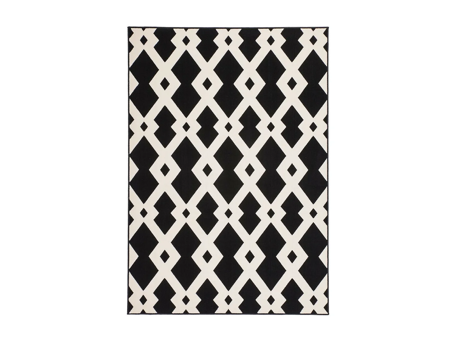 Tapis Ethnique à Poils Courts "Now I" Noir 120 x 170 cm