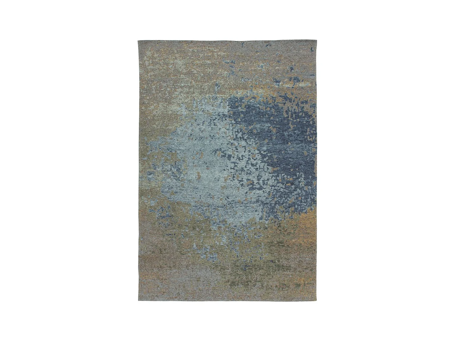 Tapis Vintage à Poils Courts "Blaze" Bleu 75 x 150 cm