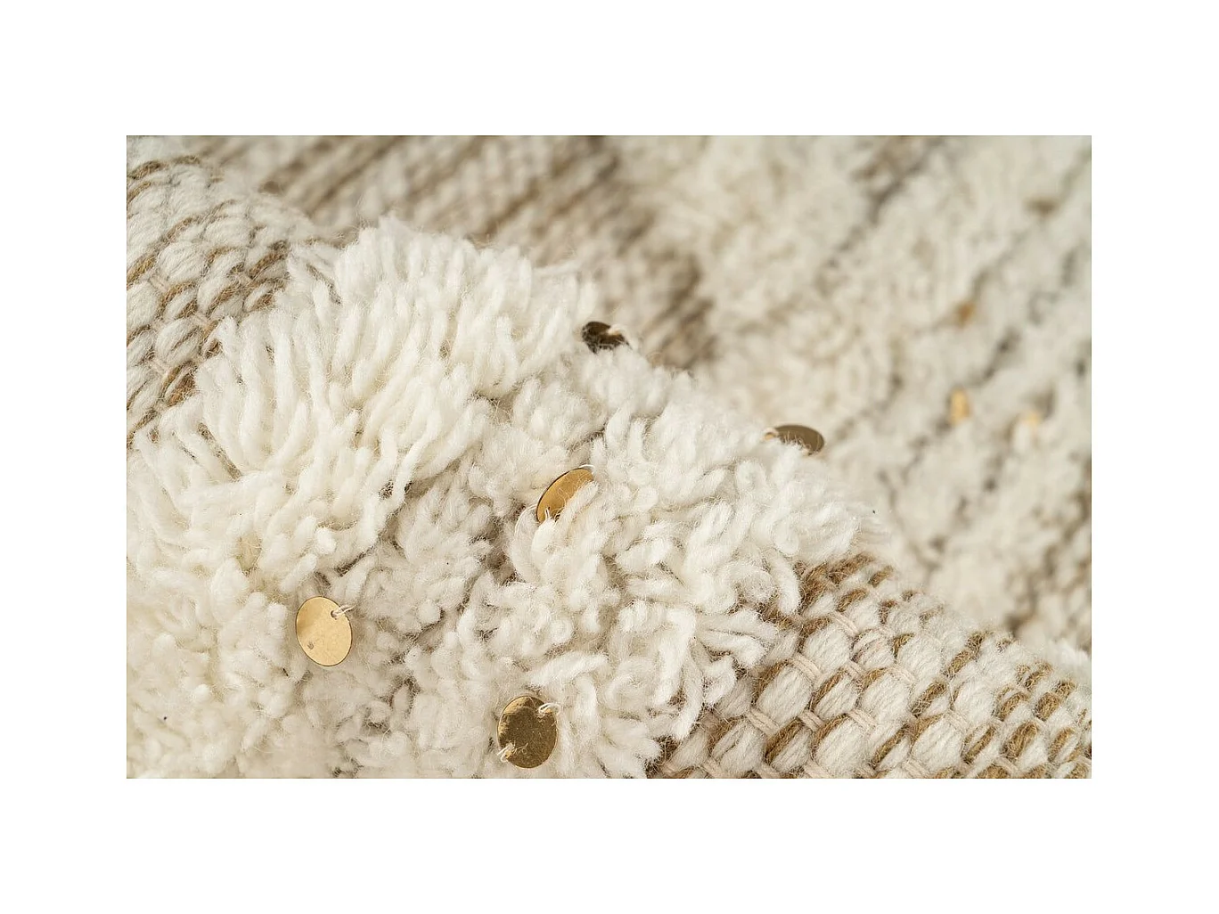 Tapis Bohème Tissé à la Main "Bohist" 160cm Crème & Kaki