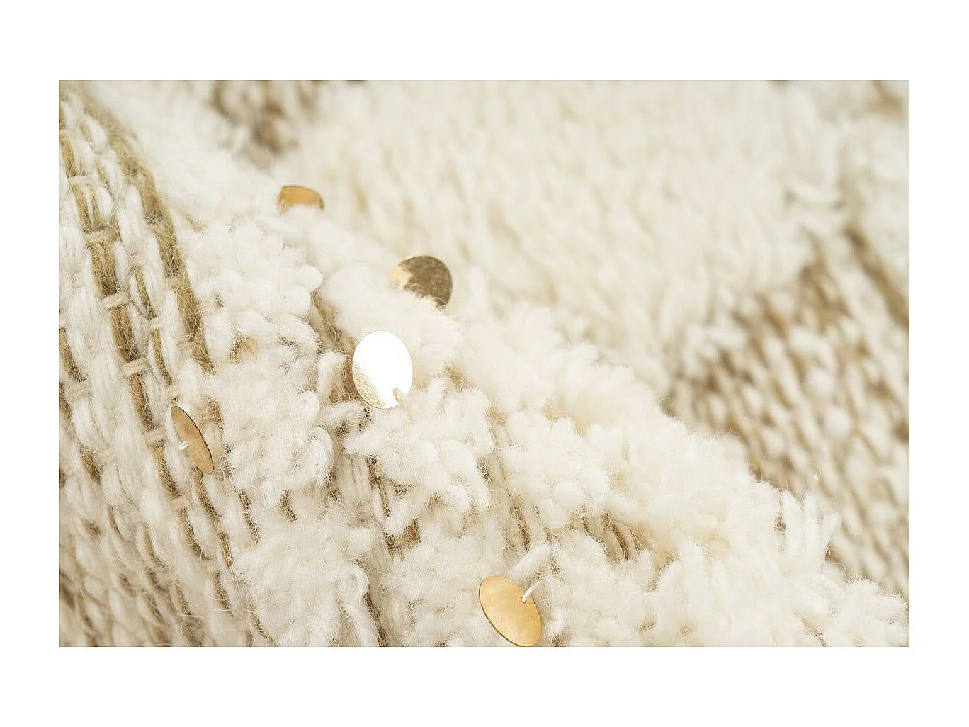 Tapis Bohème Tissé à la Main "Bohist" 160cm Crème & Kaki