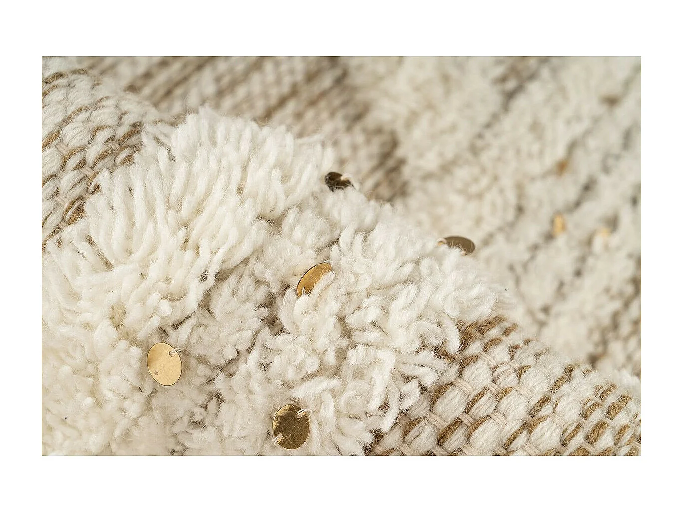 Tapis Bohème Tissé à la Main "Bohist" 160cm Crème & Kaki