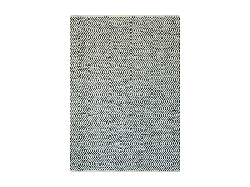 Tapis Rayé Fait Main "Aperitif" Gris 80 x 150 cm